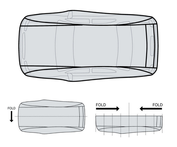 how to fold a car cover