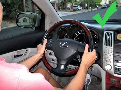 correct position of your hands on the steering wheel